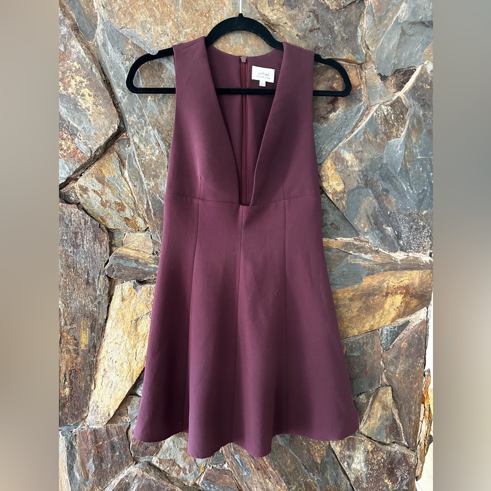 Aritzia Wilfred Burgundy Montbrun Dress